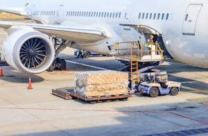Loading platform of air freight to the aircraft